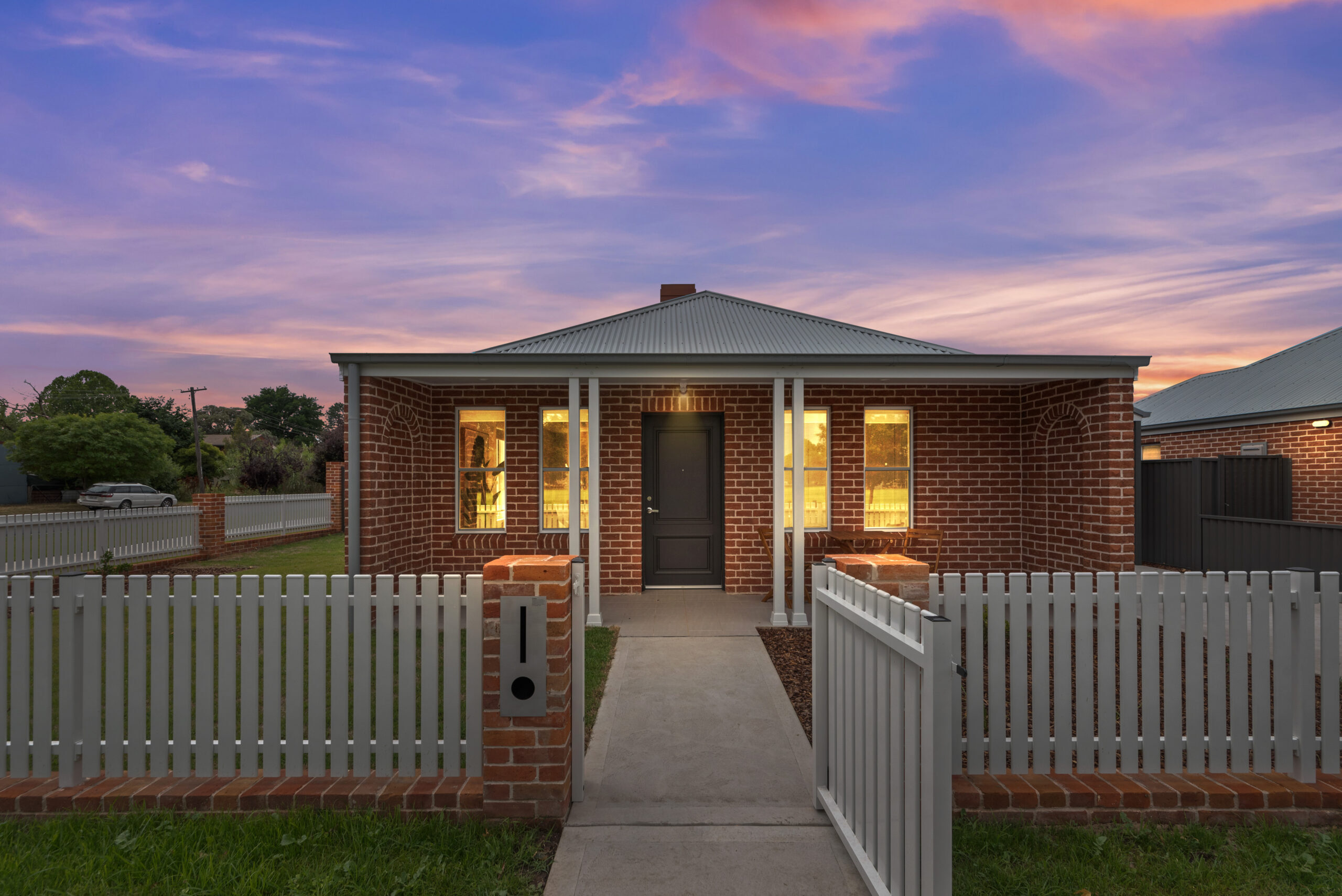 Bathurst Brickworks house exterior at sunset | Plus Property